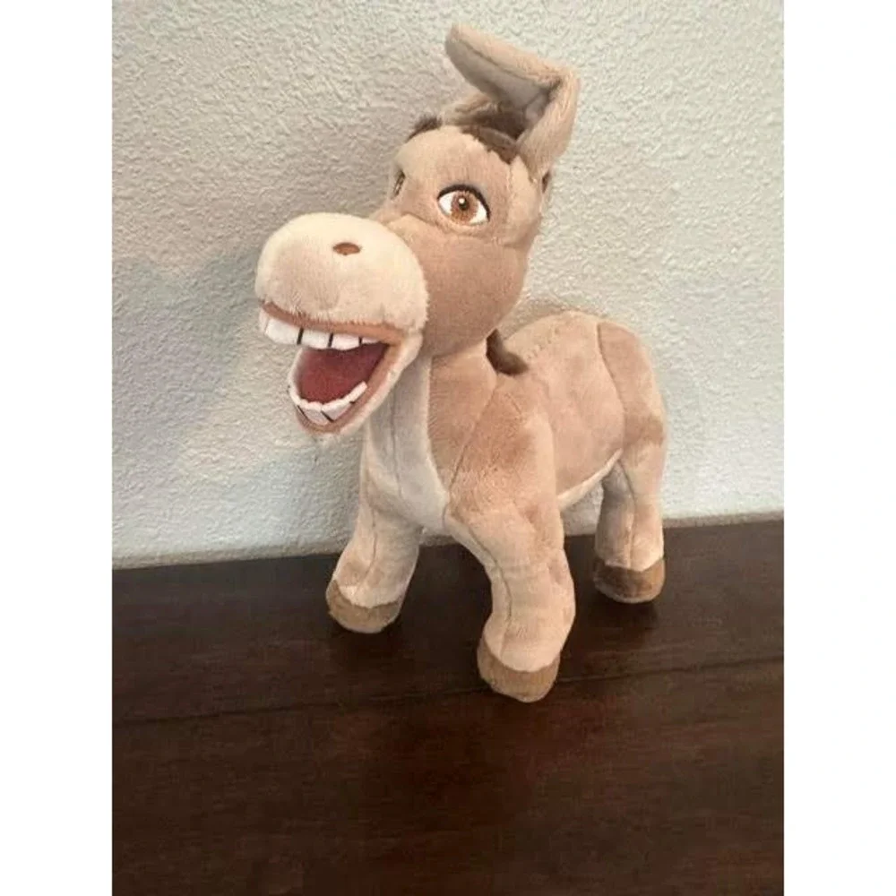 DreamWorks Shrek Donkey Plush Stuffed Animal Toy Brown Tan 10 Inch Movie Plush